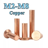 Copper countersunk head rivets GB869 percussion type flat head flat cone head solid rivets Copper d 