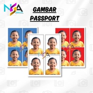 Print Gambar ukuran Passport 4pcs per set