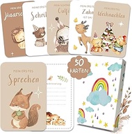 50 Milestone Cards Baby Girl and Boy Monthly Cards Baby 1-12 Months Photo Cards Baby Milestones Baby