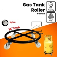 Berkualiti tinggi tugas berat 4 Roda besi Gas tangki Roller/logam Gas berdiri/Gas tangki Troli/Roda 
