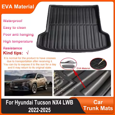 EVA Material Trunk Mat For Hyundai Tucson NX4 LWB 2022 2023 2024 2025 Rear Cargo Waterproof Protecto