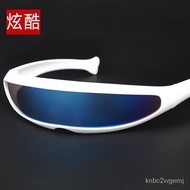 WholesaleXWar Police Stylish Sunglasses Laser Laser Glasses Space Robot One-Piece Mercury Lens Sunglasses