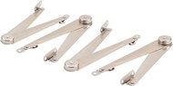 Jutagoss 4pcs Lid Support Hinge 5.43 inch 1mm Material Thickness Lid Stay with Soft Close Nickel Plated Silver Tone