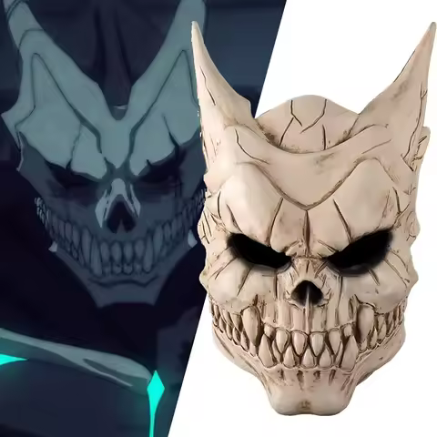 Newest Hot Nihon Manga Monster No 8 Kaiju No 8 Hibino Kafka Latex Mask Halloween Cos Play Headgear H