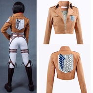 Attack on Titan Jacket Shingeki no Kyojin Legion Coat Cosplay Eren Levi Jacket Plus Size Free shippi