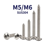 Phillips Pan Head Self Tapping Screw /Screw Plastic Wood| SUS 304 Stainless Steel  | Skru Besi M5/M6