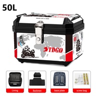 Homming Motorcycle Aluminium Top Box Waterproof Anti-theft 45L 50L 57L 65L Rack Aluminum Safety Lock