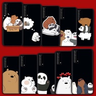 Soft Silicone Painted Print Case for Huawei Y7 Y7 Prime Y9 Y9 Prime E66S12 We bare bears Black Soft Phone Case