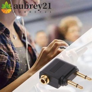 AUBREY1 Gold Plated Air Plane, Gold Plated Headphone Mono 3.5mm Airplane, 3.5 mm Adapter Travel Jack