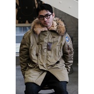 Labour union Replica N3B Bomber Jacket Long Jacket Cold Resistant Warm Autumn Winter Cotton Padded J