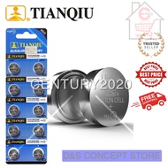 TIANQIU AG12/LR43H/386A Alkaline Battery 10pcs 1.5V Batteries