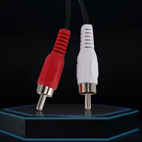 B29C-1.5M Usb A Male To 2X Rca Phono Male Av Cable Lead Pc Tv Aux Audio Video Adapter