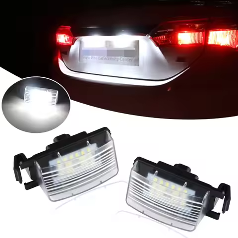 1 Pair Car LED License Plate Lights Number Plate Lamp for Nissan Tiida Livina Versa For Infiniti Nis