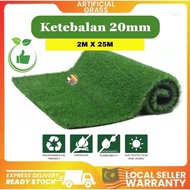 [2M LEBARX25M PANJANG] 20MM ARTIFICIAL GRASS CARPET FAKE SYNTHETIC GREEN GRASS CARPET ROLL Karpet Ru
