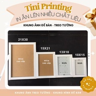 Tini Printing desktop picture frame 10x15-A6, 13x18-B6, 15x21-A5, 21x30-A4 does not print photos wit