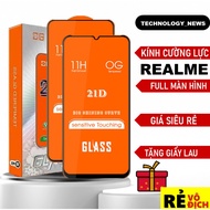 Realme full screen Tempered Glass C65 C25/C20/C17/C15/C11/C3/C3i/C2/C1/8 pro/7 pro/x7/7i/5 pro/6 pro