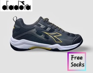 DIADORA DBM8181 Authentic Men Black Gold Badminton Shoes Indoor &amp; Outdoor Sports