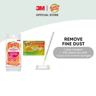3M™ Scotch-Brite™ Easy Sweeper Plus Mop + Dry Disposable Cleaning Refill + Scrub Dots Bundle Pack 1 pc/pack