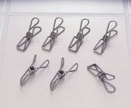 不鏽鋼夾子　一體成型不鬆不斷　緊度絕佳　可自行替換衣架曬襪架