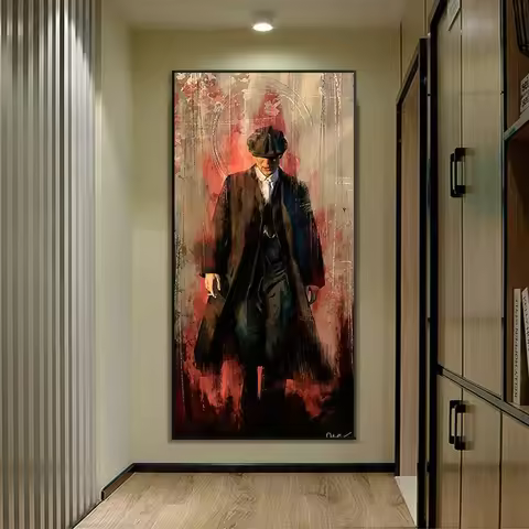Peaky Blinders Canvas Graffiti Wall Art Shelby Movie Poster Print for Living Room Decor Unique Windb