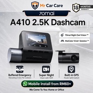 70mai A410 Dashcam 2.5K +1080P Car Front Rear Dual Channel 24h Parking Mode
