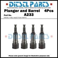 4Pcs Pump Element Plunger and Barrel Assembly A233 131152-9120 for Komatsu S4D95L