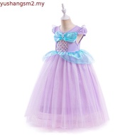 ❤️Girls Princess Cosplay Mermaid Cinderella Rapunzel pakaian kanak-kanak kostum pakaian mewah mewah 