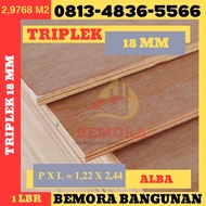 Triplek 18 mm cor alba Uk 122 x 244 (Harga Grosir &amp; Free Ongkir)