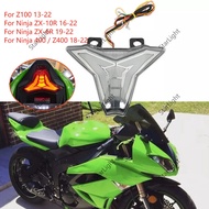 Motorcycle LED Integrated Tail Light Turn Signal Rear Brake Light For KAWASAKI Ninja 400 Z400 ZX10R 