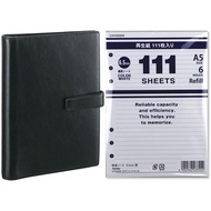 【Set Purchase】Reimei Fujii System Notebook Da Vinci Standard A5 Black DSA3002B & System Notebook Ref