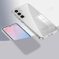 Crystal Shockproof Armor Case Samsung Galaxy S24 FE S24FE 5G Clear Matte Acrylic Back Cover Capa on