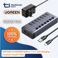 USB HUB 3.0 UGREEN Splitter 7 in 1 LED Charging Data Transfer Terminal