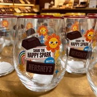 Hershey's "Share the Happy Spark" Screen-Printed Stemless Glass With A Bright Yellow Edge 1 Set Of 4