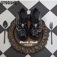 Punk Gothic Lolita Leather Shoes with Platform Sole - 2YK Ya Culture