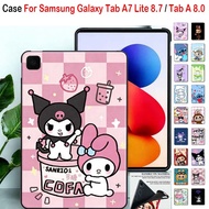 For Samsung Galaxy Tab A 8.0 (2019) SM-T290 T295 T297 Fashion Cartoon Anime Painting TPU Tablet Case
