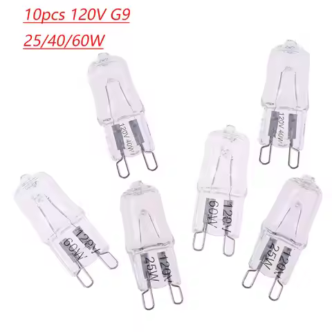10PCS/Set 120V 25W 40W 60W Oven Light Bulb G9 High Temperature Bulb Steamer Light G9 Oven Lighting B