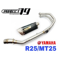 Yamaha R25 / MT25 Project79 Exhaust Full System Exhaust Stainless Ekzos Muffler Project79 QPM42CB R2