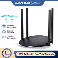 WAVLINK Wireless Router 1200Mbps, Dual Band 5GHz+2.4GHz WiFi 5 Router with 1000Mbps WAN/LAN, Long Ra