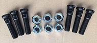 6pcs 9/16"-18 x 2.32 in. UHL Length 0.622 in. Knurl Press-in Wheel Studs with Lug Nuts Replacement f