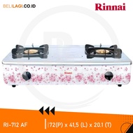 Rinnai Kompor Gas 2 Tungku Api Besar Motif Bunga RI 712 AF