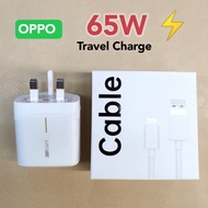 Oppo Charger Support 65W SuperVOOC Fast Charging With 6.5A Type-C USB Cable MH-133/130 Earphone Stereo Music