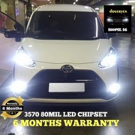Toyota Sienta 6500k White LED Headlight / Fog Light Bulb Reverse Pole Light 9005 H11 HB3 T15 T10 H16
