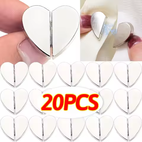 Heart-shaped Curtain Magnetic Buttons Detachable Metal Buckle Adjustment Curtain Fix Fastener Clip W
