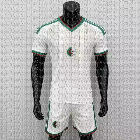 2026 new men's T-shirt set, Algerian football jersey team kit, summer training uniform, adult sports
