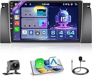 Hikity 8 Core 4GB + 64GB Android 15 Car Radio for BMW E39 E53 M5 X5 1996-2007 Radio Wireless CarPlay