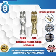 AUTOMOTIVE METER FUSE FEMALE TERMINAL COPPER BX2091C, 2-PCS/1-PAIR