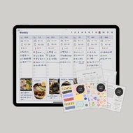 數位 週計畫電子手帳【莓果慕斯】/ iPad planner / Goodnotes模板