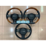 momo euro steering walnut & leather full button multifunctional perodua Daihatsu toyota