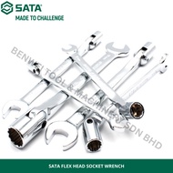 SATA FLEX HEAD SOCKET WRENCH / OPEN END WRENCH / 10MM 12MM 13MM 14MM 17MM 19MM