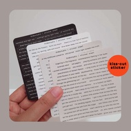 (DW) Kiss-cut Sticker Deep Words Bujo Stickers / Journaling Stickers / Journal Stickers / Decoration
